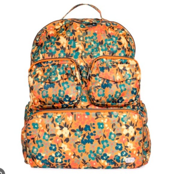 Lug Puddle Jumper Backpack Bag Wildflower Amber Print Packable Bold Colorful - Picture 1 of 13